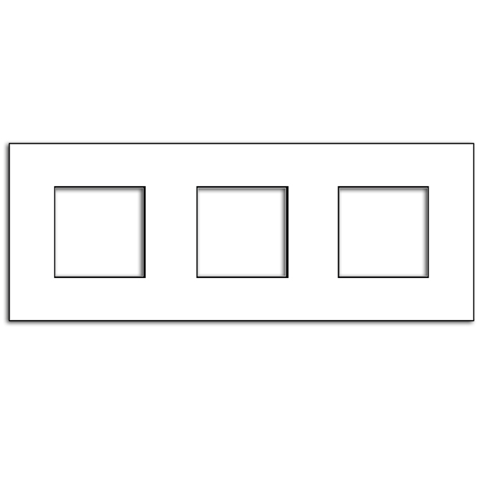 Rahmen VICTOR carre 3-fach. Bronze Metall. CJC Systems