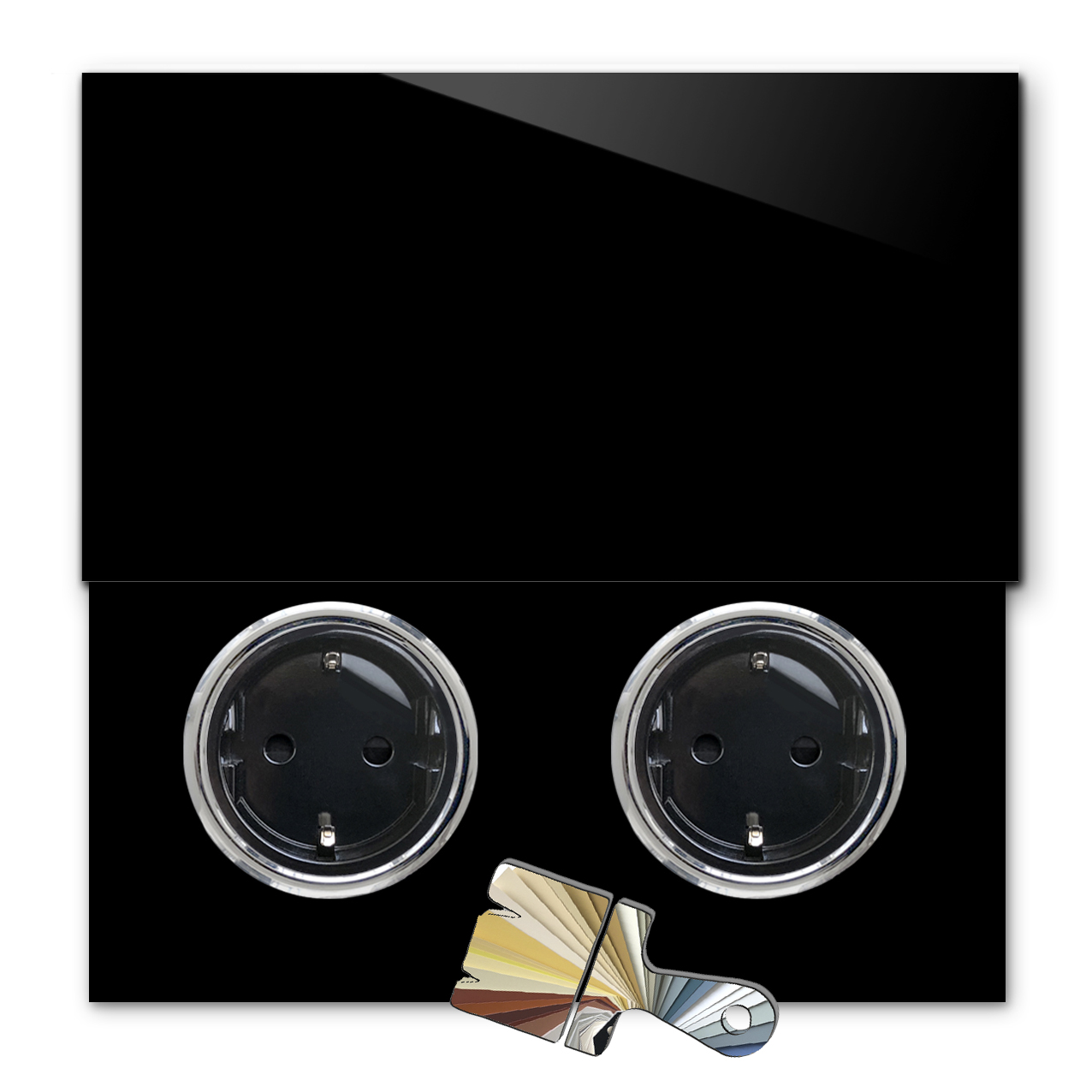 Socket in RAL colour of choice with chrome. MAXIM
