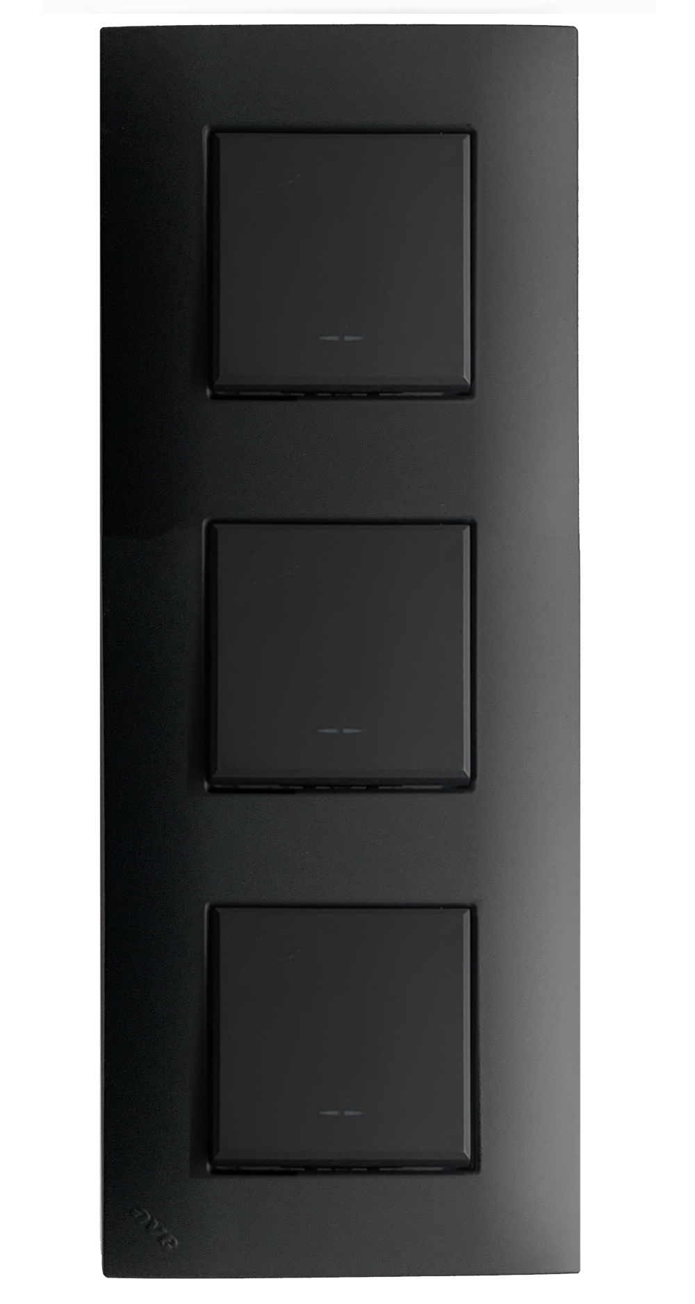 Ein-AUS WECHSEL-Schalter YOUNG. 3-fach Graphit-Schwarz Matt