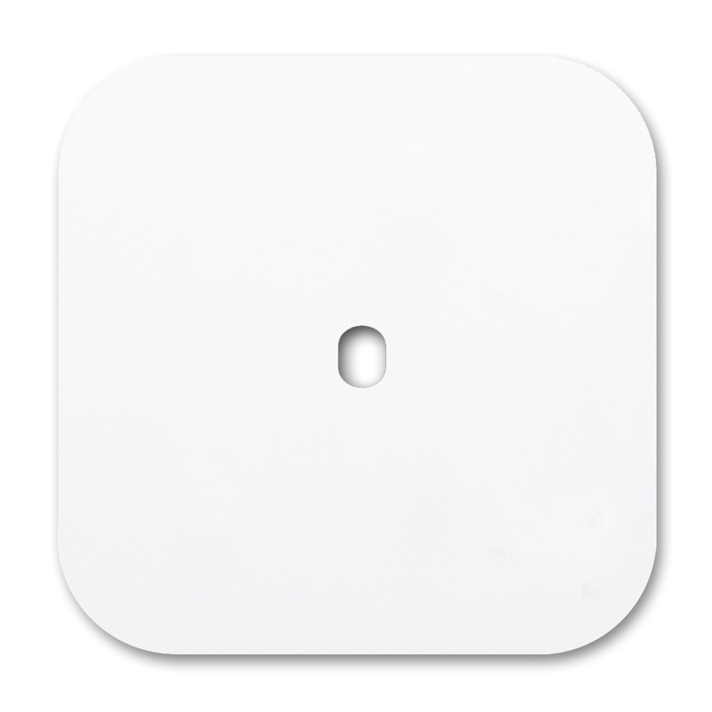 Schalter-Frontblende Metall matt Weiß 1-fach. Vectis Cube series