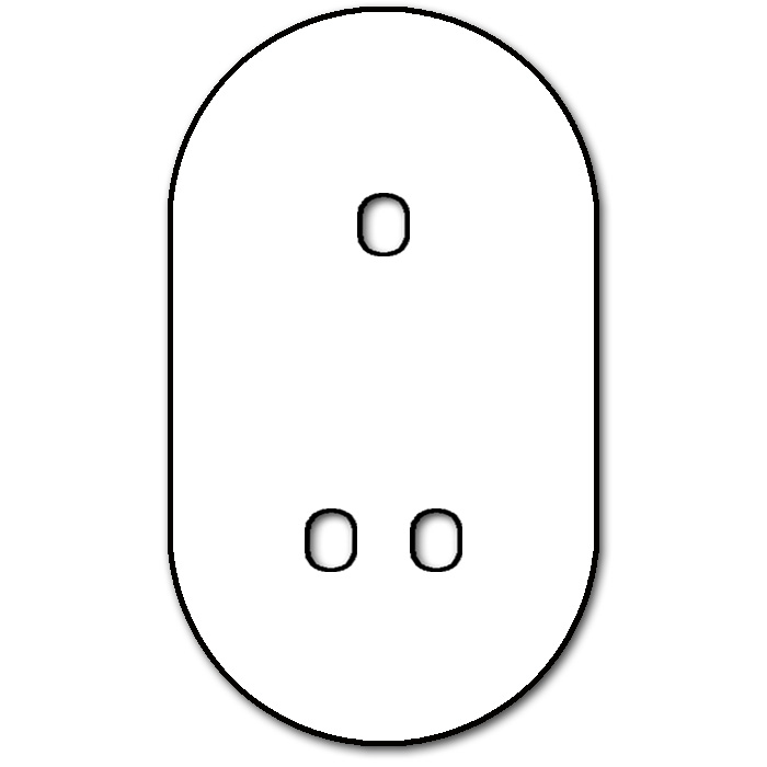 Schalter-Frontblende Metall Old Gold 3-fach. Vectis Round series