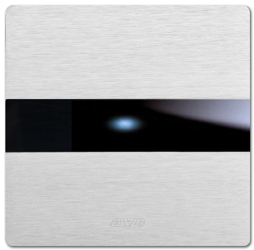 Touch-Blende 1-2 fach 88 x 88 mm Aluminium Metall. AVE