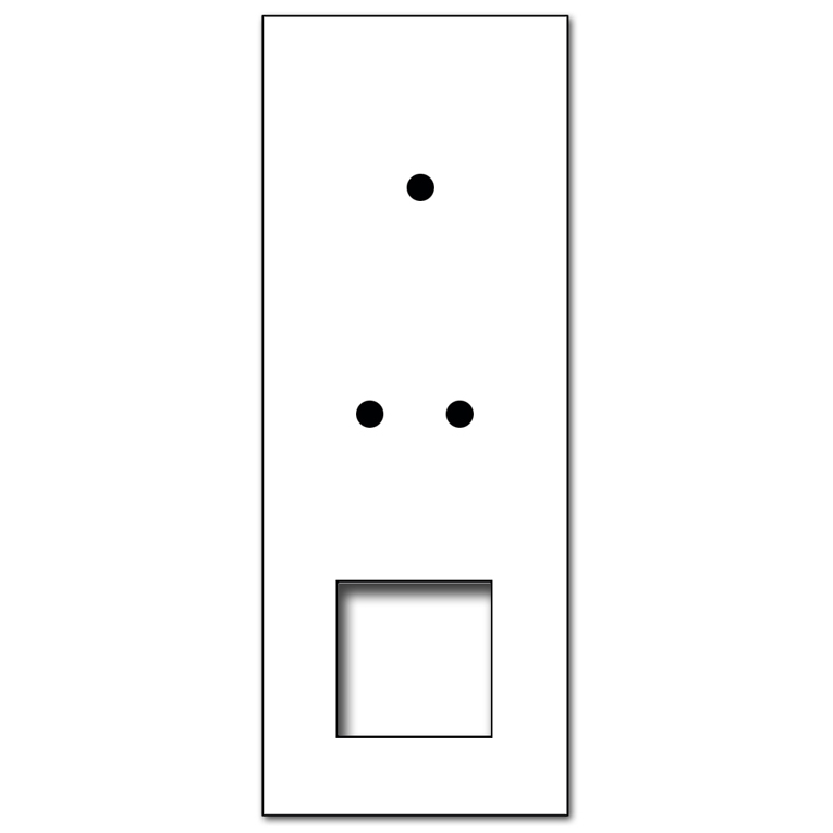 Retro-Kippschalter-Blende NINA 3-fach mit Ausschnitt. Antique Bronze Metall. CJC Systems