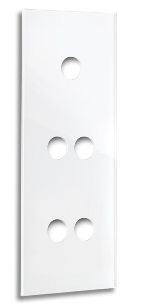 Retroschalter-Blende CAMBRIDGEA - Glas-Optik 5-fach in Farrow & Ball-Farbe.