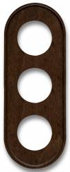 Holz-Rahmen ARREDA 3-fach rund. In Wenge Holz. GI Gambarelli