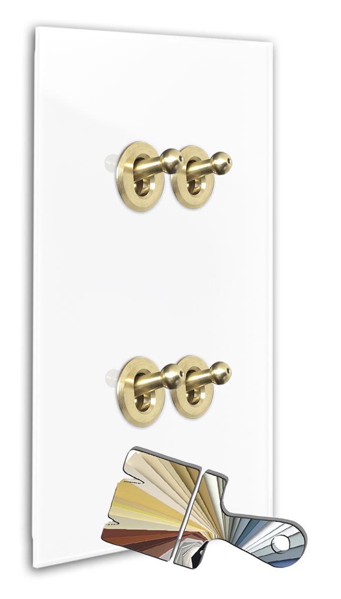 Retro Lichtschalter Little Greene Farbe Glas-Optik Gold