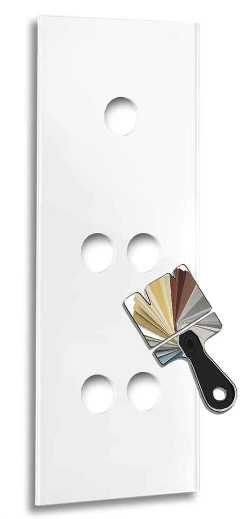 Retroschalter-Blende CAMBRIDGEA - Glas-Optik 5-fach in Farrow & Ball-Farbe.
