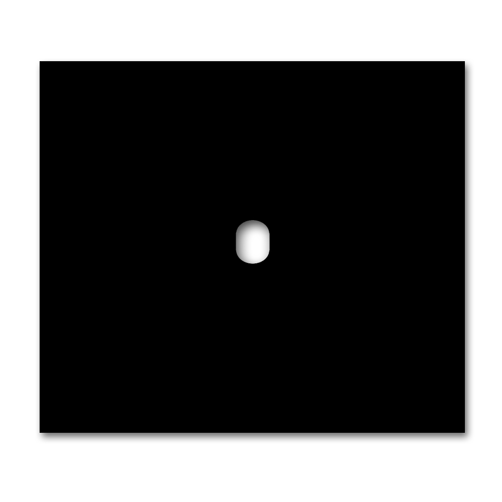 Schalter-Frontblende Metall matt Schwarz 1-fach. Vectis Square series