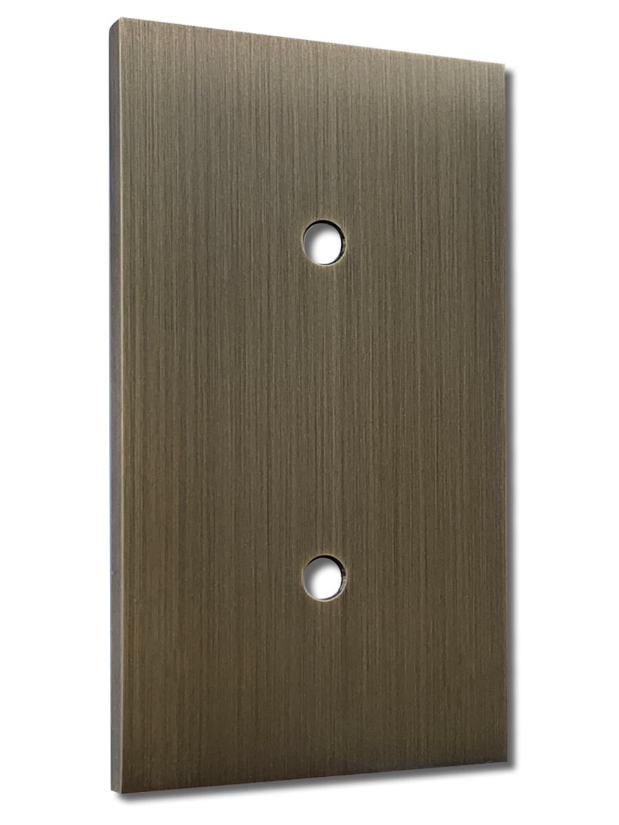 Retro-Kippschalter-Blende NINA 2-fach Antique Bronze Metall. CJC Systems