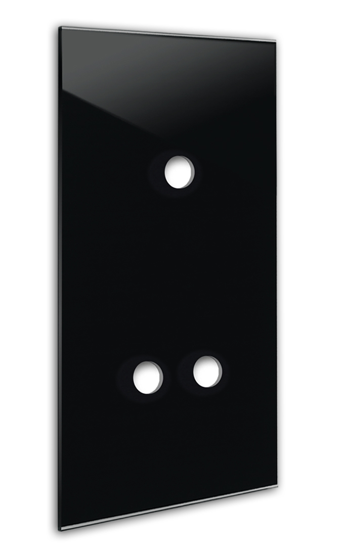 YORK Black Glass-Effect 3-Gang Cover Plate by ROHDE+ROHDE