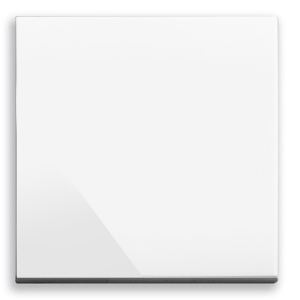 EIN/AUS/WECHSEL-Schalter-Einsatz mit Wippe breit. In Weiß glänzend