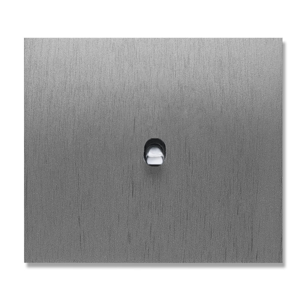 Toggle switch metal titanium silver 1 gang 2 way. Square Series